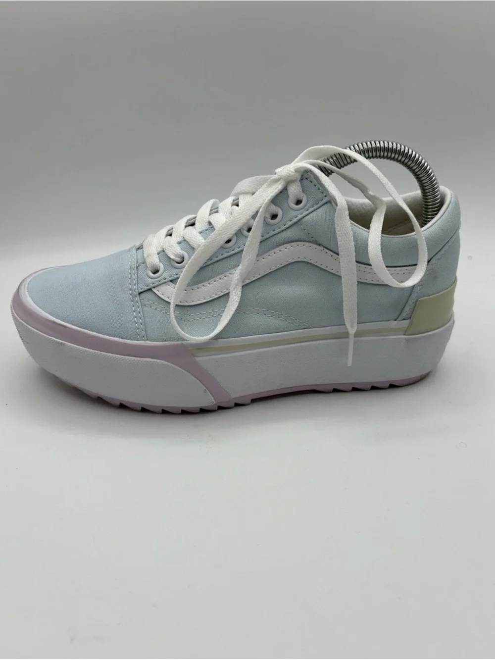 Vans Old Skool Stacked Platform Women's Size 8 Shoes Sneaker Pastel Blue
